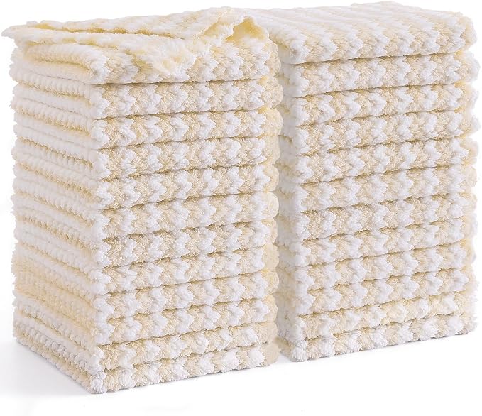 Homaxy 24 Pack Kitchen Dish Cloths, Ultra Soft and Absorbent Dish Towels by Homaxy
