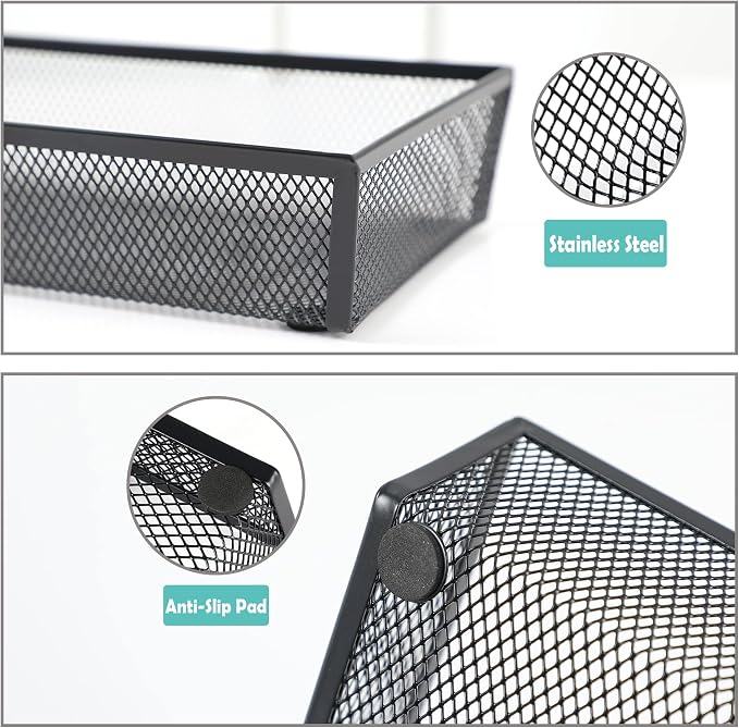 BYCY 4 Pack Silverware Drawer Organizer, Mesh Utensil Organizer - Image 2