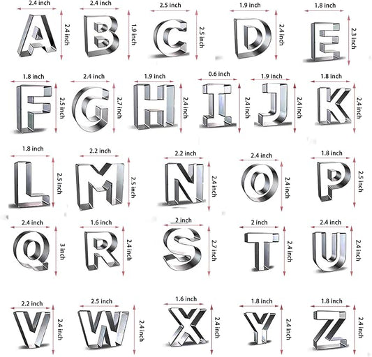 Alphabet Cookie Cutter Tool Set, Birthday Party Decorations - Image 2