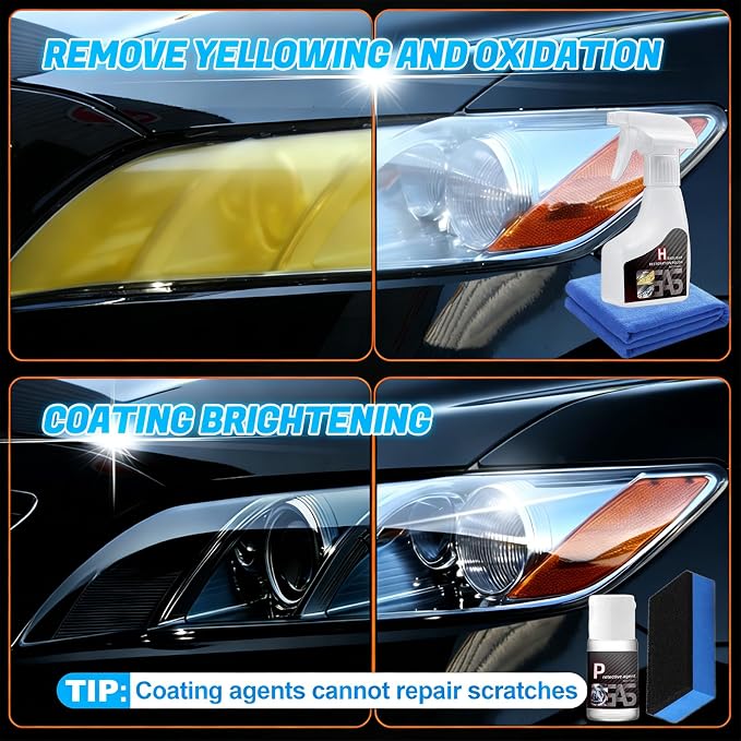 Headlight Restoration Kit, Headlight Cleaner: Erase Yellowing & Oxidation - Image 6