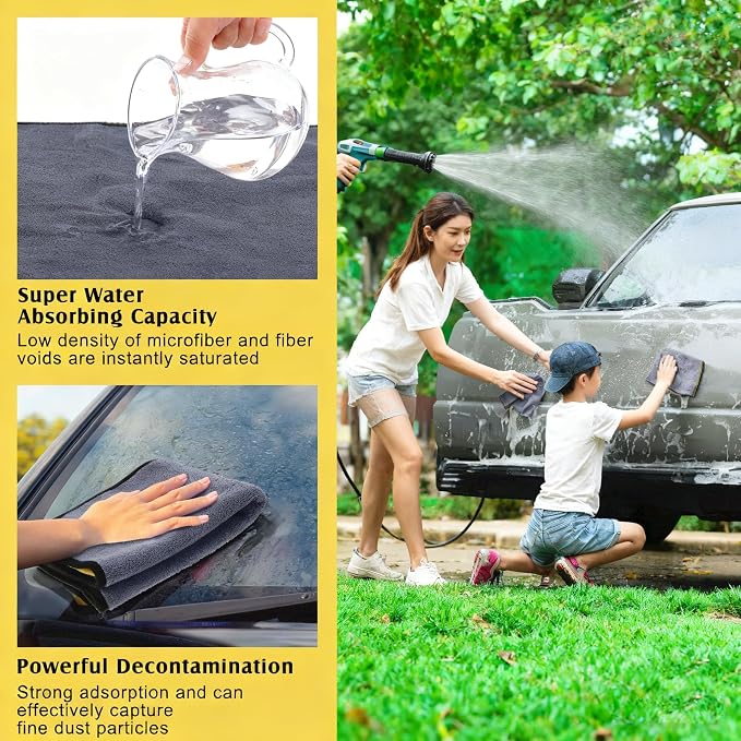 Ultrasoft, Thick and Quick Drying Car Microfiber Cleaning Towel 800GSM - Image 6
