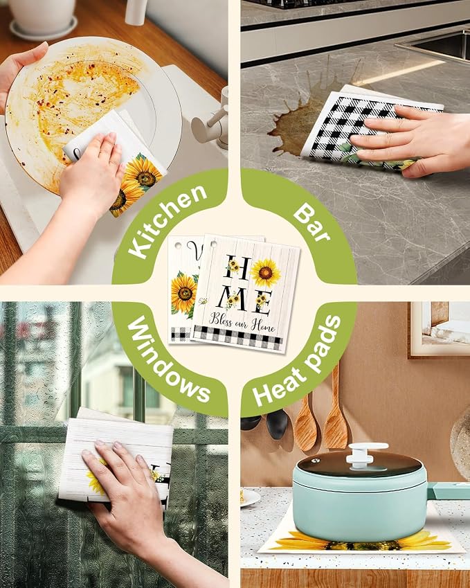 6 Pack Swedish Dishcloths for Kitchen - Image 6