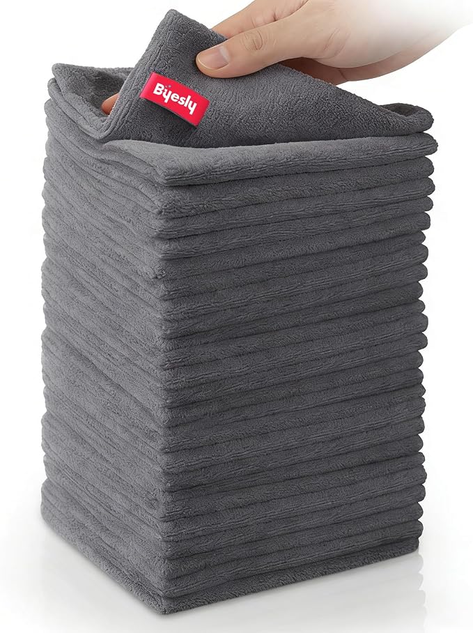24-Pack Microfiber Cleaning Cloth, 11.5x11.5 Microfiber Towels by Unknown