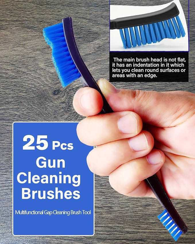 30 Pack Gun Cleaning Brushes Set Included:25 Nylon7-Inch Double-Ended Cleaning - Image 2
