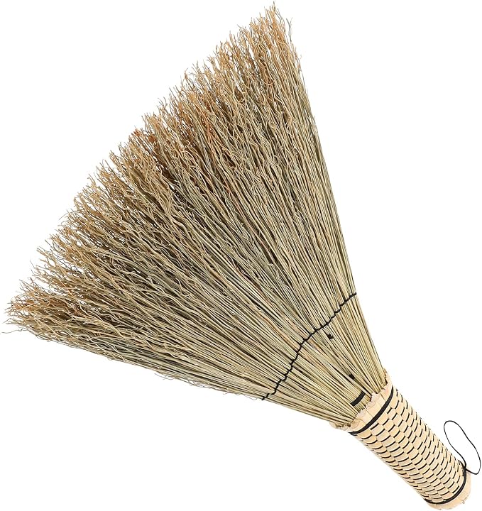 Kichvoe Handmade Straw Hand Broom 26Cm Mini Desktop Corn Broom Natural Fiber by Kichvoe