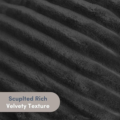 Nestl Reading Pillow for Kids & Teens with Shredded Memory Foam, Luxe Cut Plush Backrest Pillows for Reading and Gaming, for use on Couch, Bed, Floor, Adjustable Support with Washable Cover Dark Grey