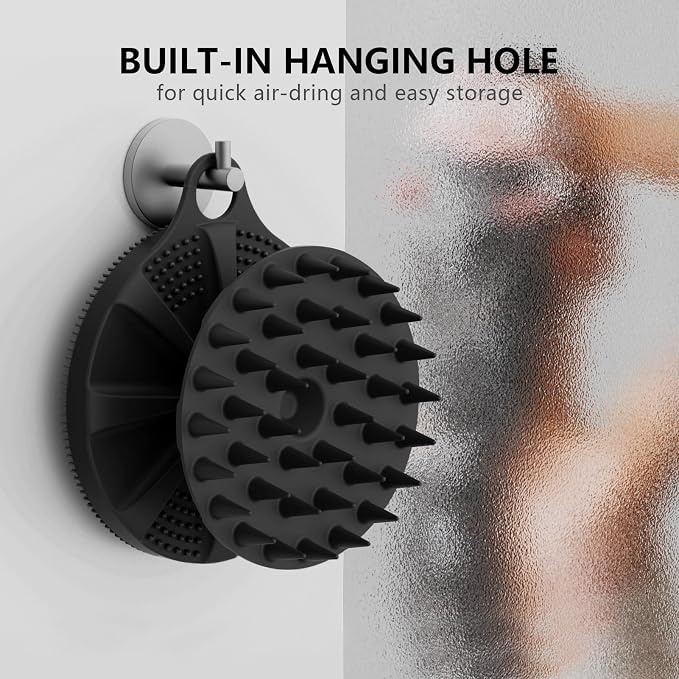 2 in 1 Silicone Brush, BEAUTAIL Body Shower Scrubber and Scalp Hair Massager - Image 7