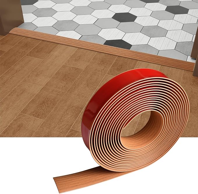 Floor/Door Flat Transition Strip & Self Adhesive Vinyl Edge Trim by HJHUAJ