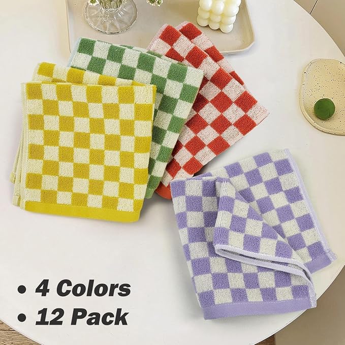 Jacquotha Washcloths 12 Pack Checkered - Image 3