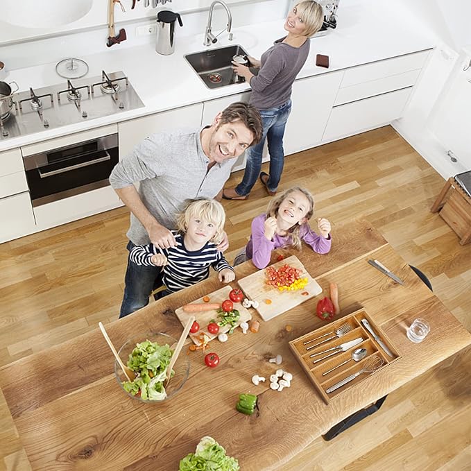 Expandable Bamboo Kitchen Drawer Organizer - Image 6