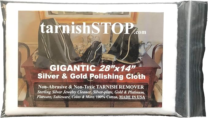 TarnishSTOP | USA Made | Gigantic 28"x14" Polishing Cloth | 100% Cotton by tarnishSTOP