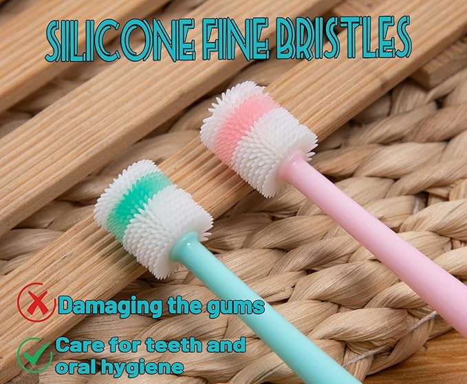 E.M&S.T by Emmeliestella Small Dog & Cat Toothbrush 360 Degree Soft Silicone - Image 5