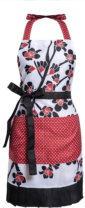Lovely Flower Pattern Retro Aprons by AlexVirtue