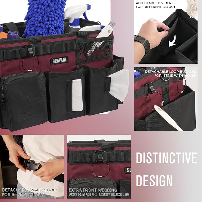 Wearable Cleaning Caddy Bag, Cleaning Caddy Supplies Organizer - Image 3