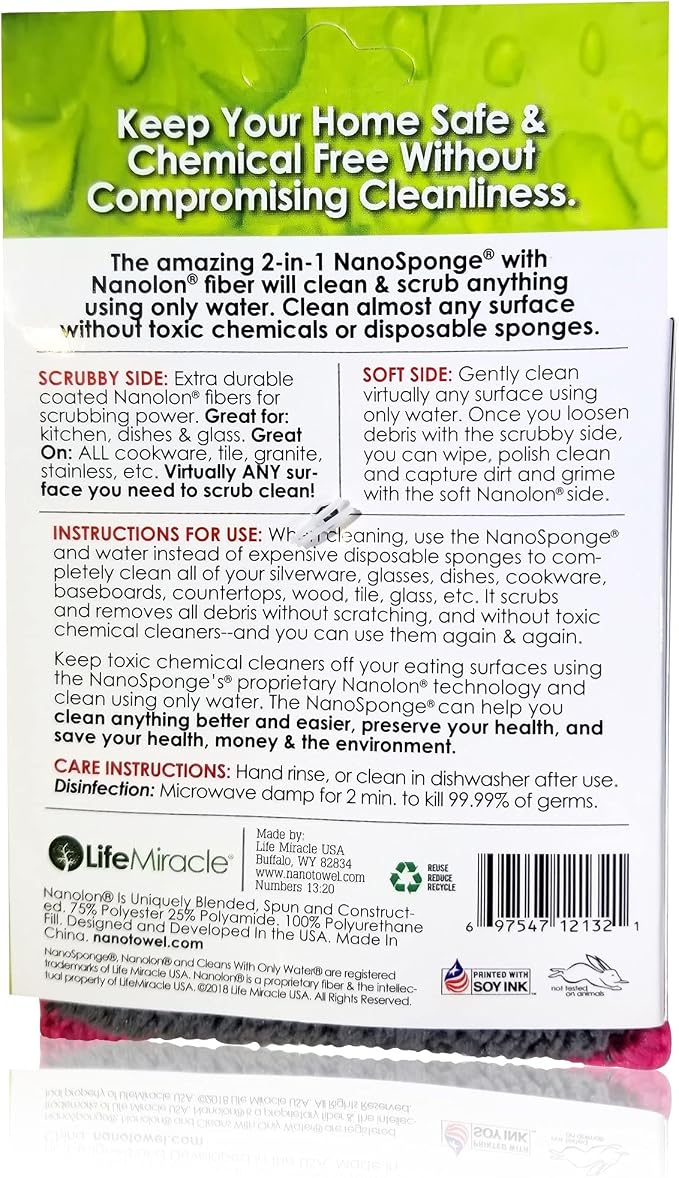 Nano Sponge Cleaning Sponges. Supersized Everyday Heavy Duty Household Kitchen - Image 9