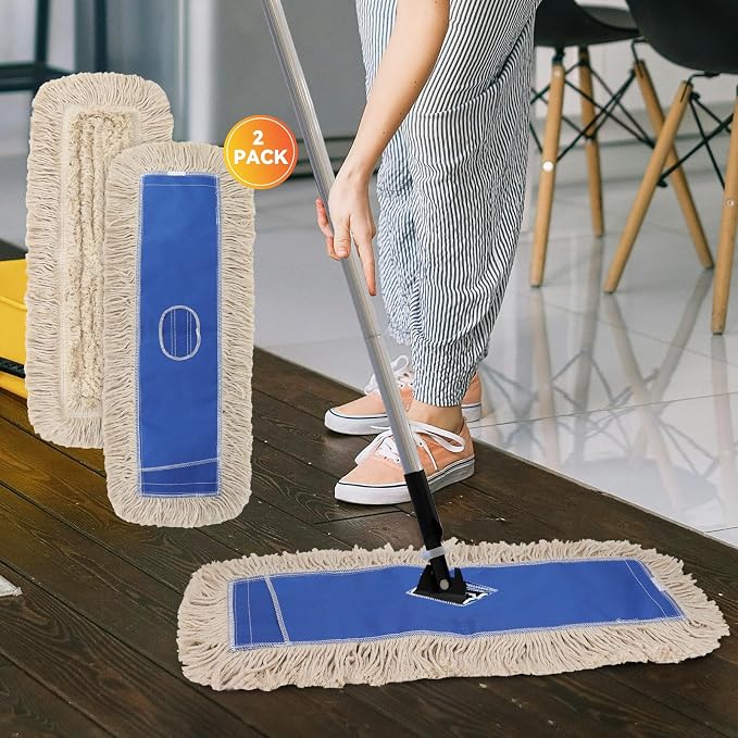 Commercial Microfiber Dust Mop Pad: 24 in Medium Commercial Replacement Mop Head - Image 8