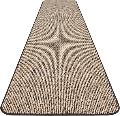 House, Home and More Skid-Resistant Carpet Runner - Black Ripple - 12 Feet X 48 Inches