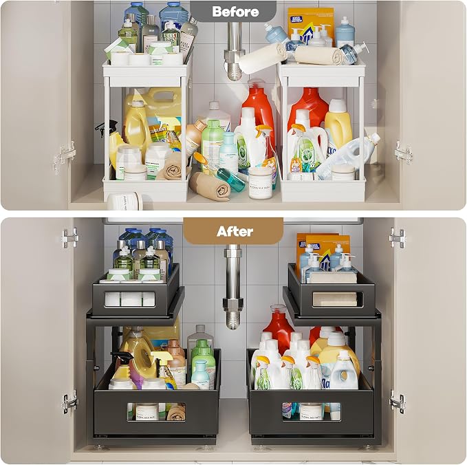 2 Pack 18.5IN-Depth Under Sink Organizer - Image 6