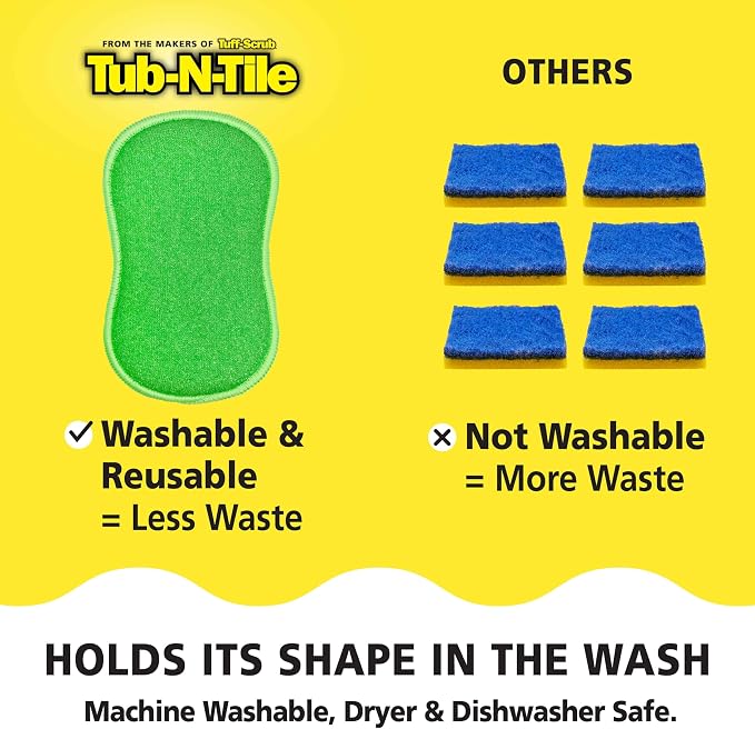 Tub-N-Tile by Tuff-Scrub, Microfiber, Scrub-N-Wipe Pad, Non-Scratch, Dual-Sided - Image 5