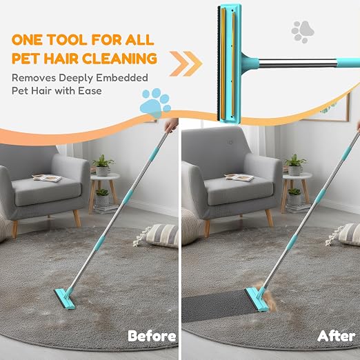 3 In 1 Carpet Rake for Pet Hair Removal Tool - Image 5