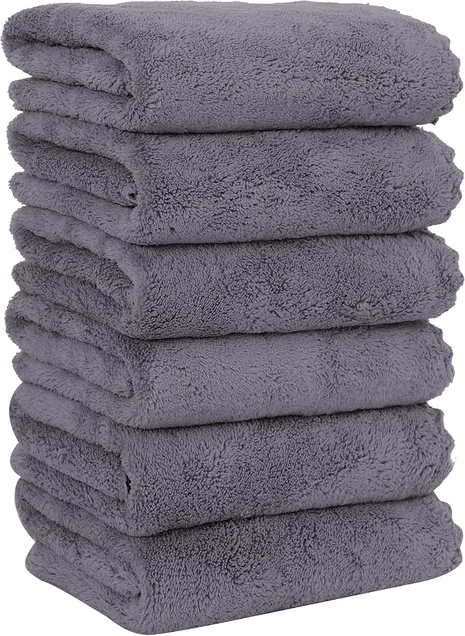 MOONQUEEN 6 Pack Premium Hand Towels by MOONQUEEN