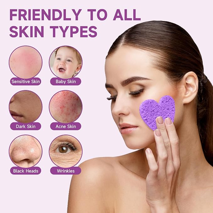 ‌Silkyhose 50-Count Compressed Cellulose Facial Sponges - Image 4