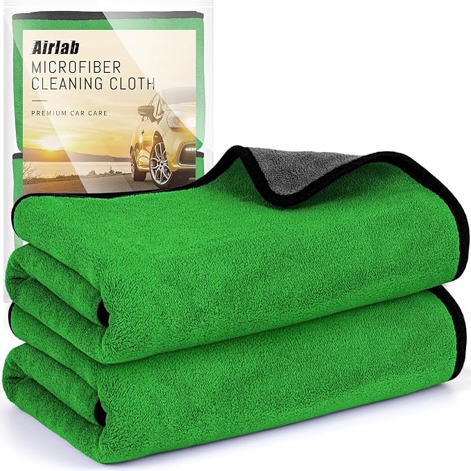 Airlab Microfiber Towels for Cars Wash Drying Thick Plush Cleaning Cloth Auto by AirlabStudio