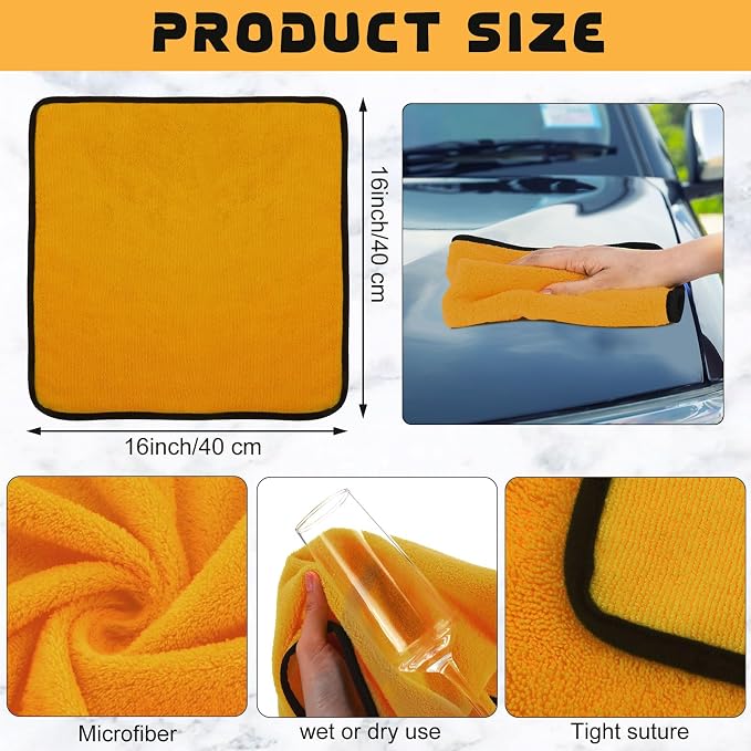 Tallew 100 Pcs Microfiber Towels:16"x16" Microfiber Drying Towels Bulk Micro - Image 2