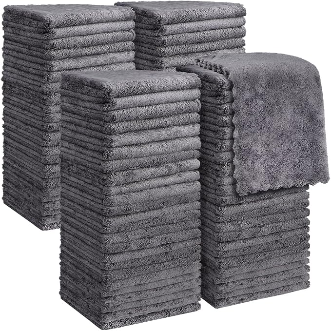 Orighty Washcloths 96 Pack, Ultra Soft Face Cloths 12 x 12 inch, Absorbent & by AllRightinOrighty