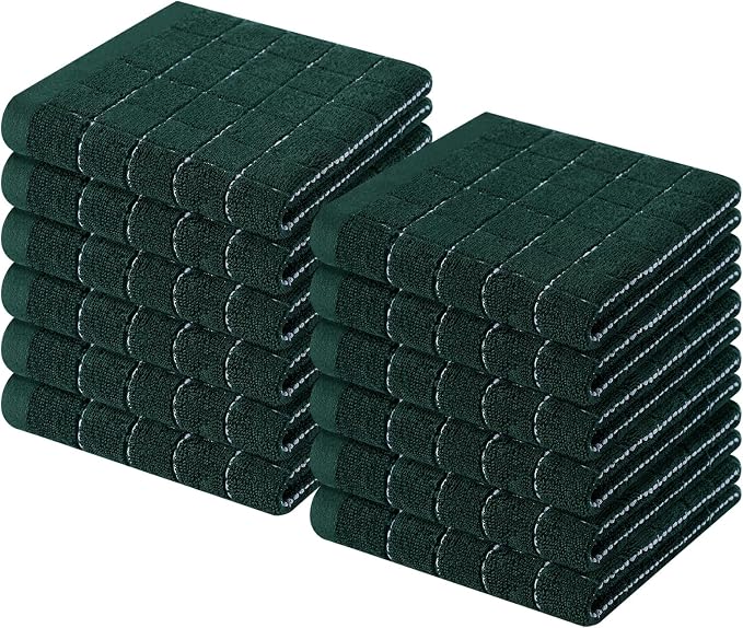 Homaxy 100% Cotton Terry Kitchen Dish Cloths, Ultra Soft and Absorbent Dish by Homaxy