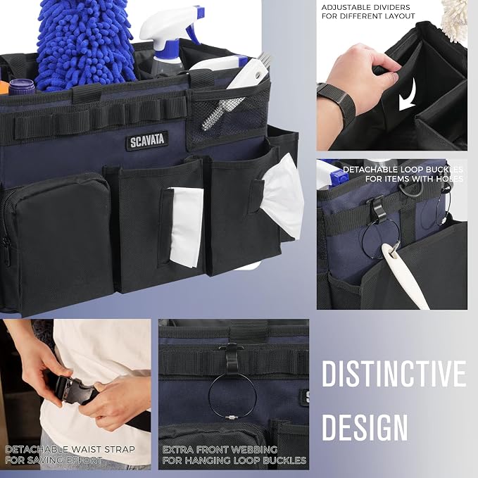 Wearable Cleaning Caddy Bag, Cleaning Caddy Supplies Organizer - Image 3