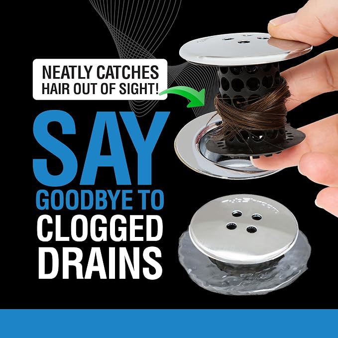 TubShroom Tub Drain Hair Catcher, Fits 1.5” 1.75” Bathtub Shower Drains - Image 2