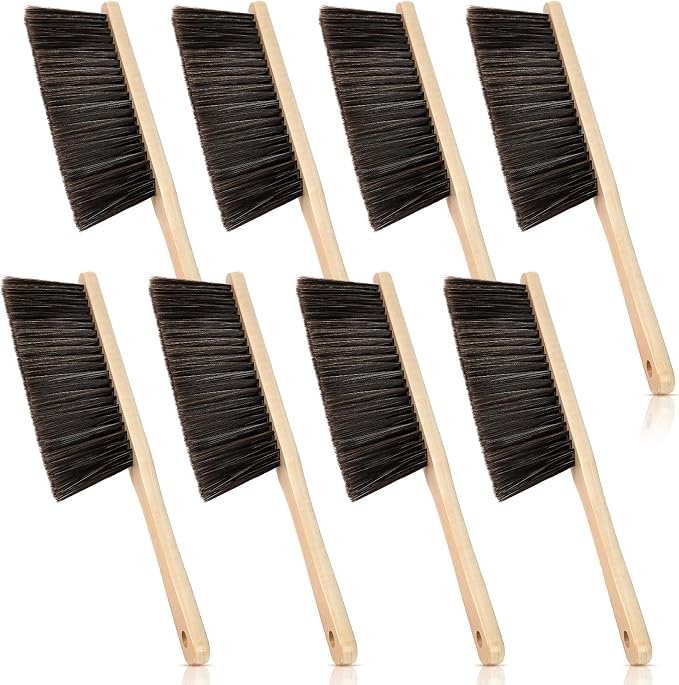 Tioncy 8 Pieces Wooden Dust Brush Bulk Hand Broom Bench Soft Bristle Cleaning by Tioncy