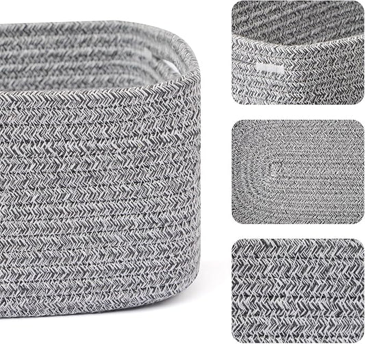 Small Storage Baskets for Organizing | Closet Organizer Bins | Shelf Toy Basket - Image 2
