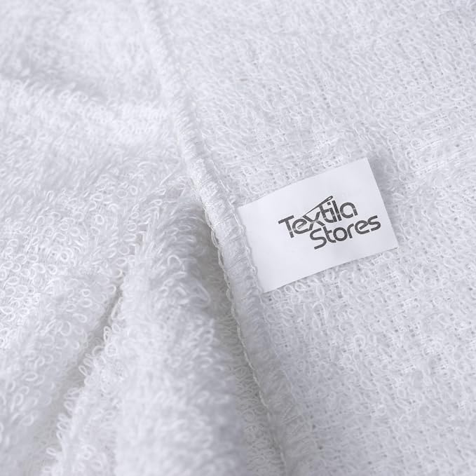 Terry Washcloths – 12x12 Inches – Pack of 10 – Grey & White – Highly Absorbent - Image 6