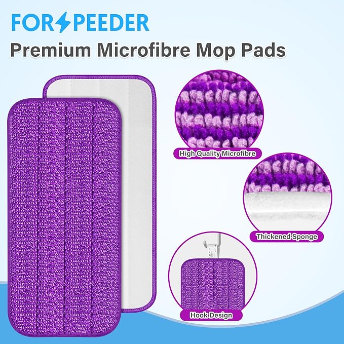 Reusable Mop Pads for Swiffer WetJet, Wet Pads Refills for 12'' Spray Mop - Image 3