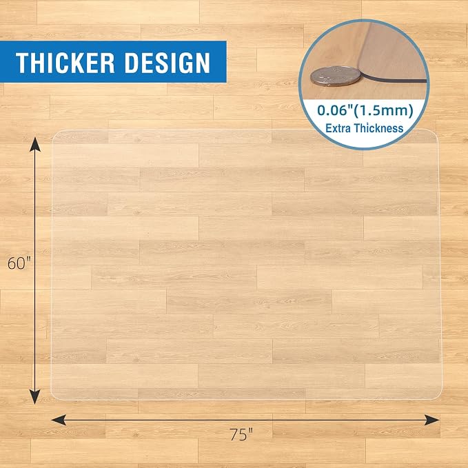Clear Chair Mat, Easy Glide Desk Mat - Image 2
