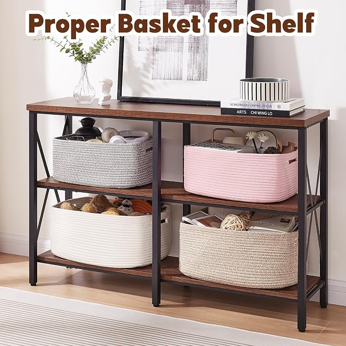 OIAHOMY Storage Basket for Shelves, Closet Cube Storage Bins Baskets for - Image 5
