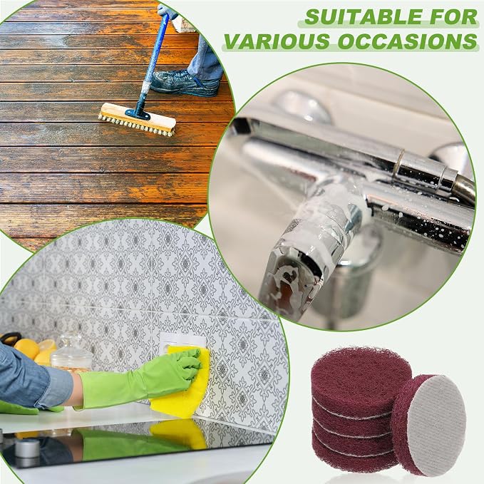 Power Scrub Pads, Scrubbing Pads 320 Grits Scouring Discs - Image 7