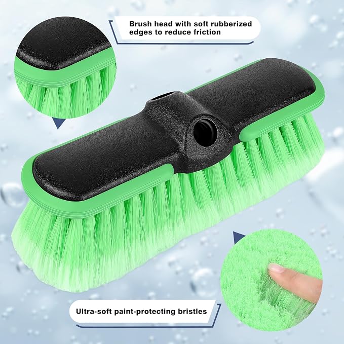 10“ Car Wash Brush Head, Scrub Brush Attachment - Image 3