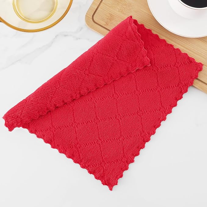 Homaxy 24 Pack Kitchen Dish Cloths, Super Soft and Absorbent Coral Velvet Dish - Image 7