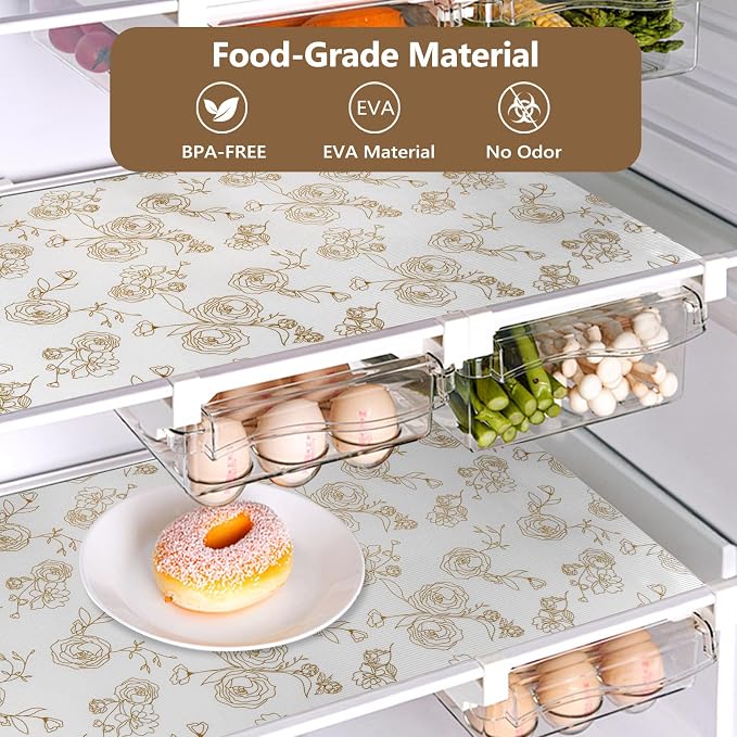 Shelf Cabinet Liner for Kitchen- Non Adhesive Drawer Liner Refrigerator Liner - Image 2