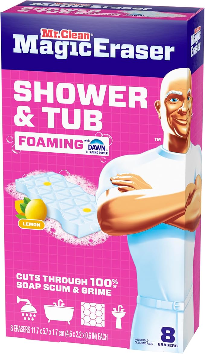 Mr. Clean Magic Eraser Sponge, Tub Cleaner, Soap Scum Remover, Bathroom - Image 14