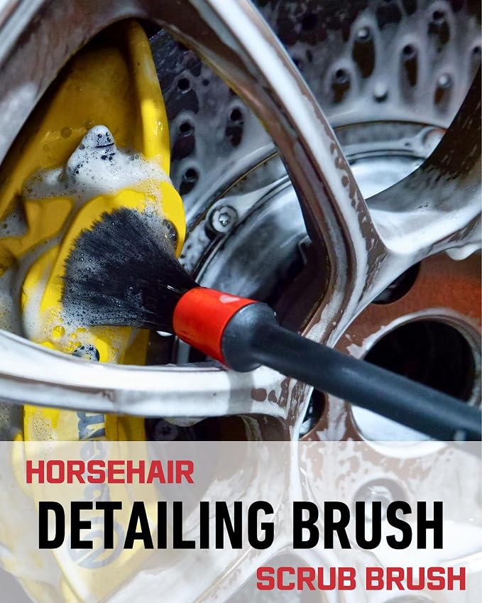 Wheel Brushes for Cleaning Wheels- 2X Soft Wheel Cleaning Woolies Brush - Image 5