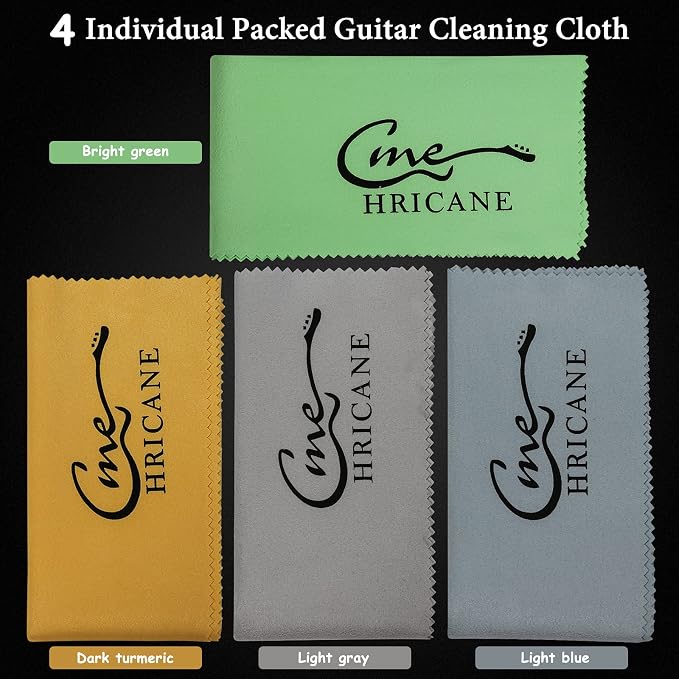Hricane 4-Pack 12"x12" Guitar Cloths Ultrafine fiber suede Plush Polishing - Image 4