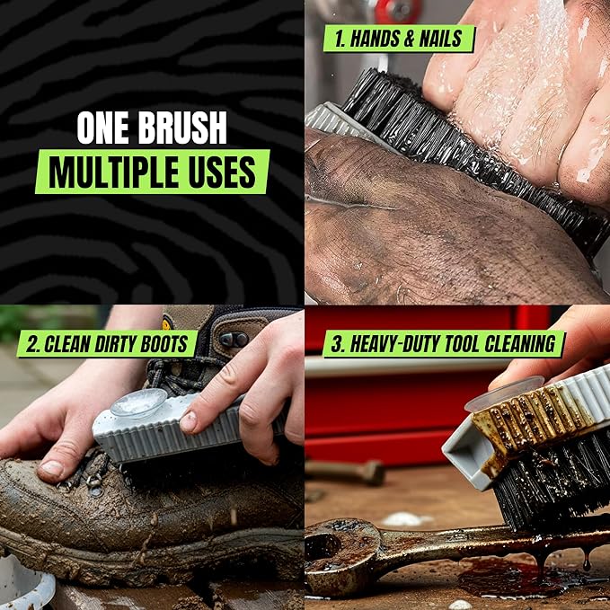Grip Clean Nail Brush for Cleaning Fingernails – Heavy Duty Nail Brush - Image 7