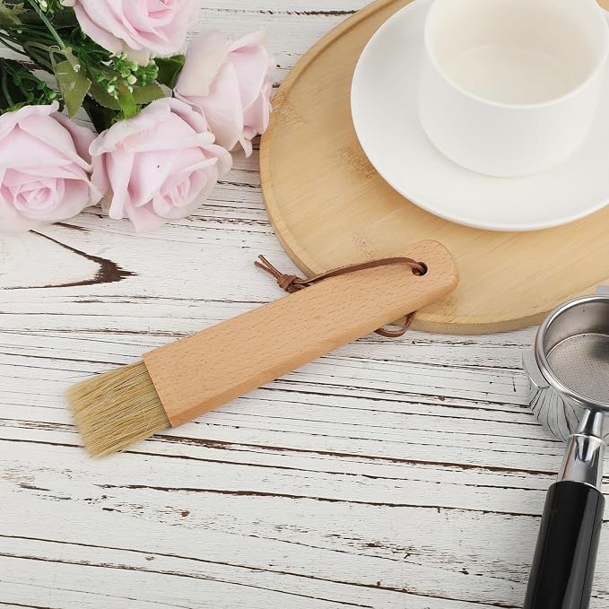 Coffee Grinder Cleaning Brush, Beech Handle Espresso Machine Cleaner Tool - Image 7