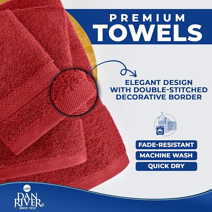 DAN RIVER 8 PC Luxury Bath Towels - Image 6