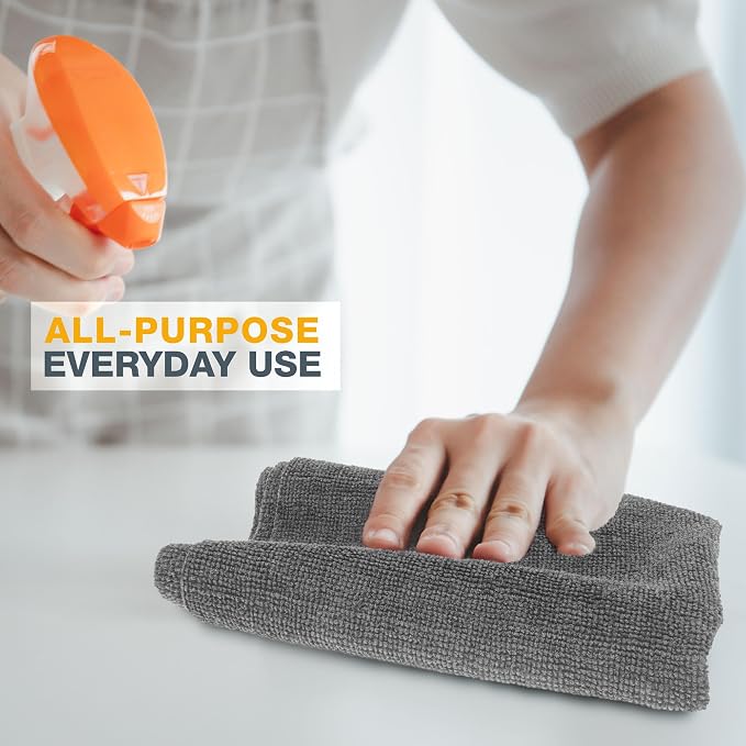 Eurow Ultrasonic Cut 300 GSM Microfiber Cleaning Towels, Streak-Free, Ultra - Image 5