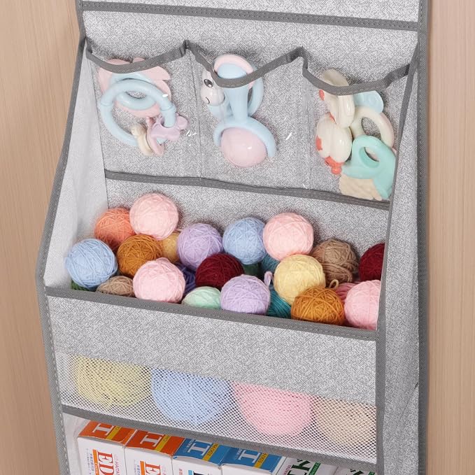Univivi 6-Shelf Over Door Hanging Organizer Fabric Baby Door Storage - Image 4
